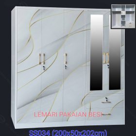 Lemari Pakaian 5 Pintu + Cermin