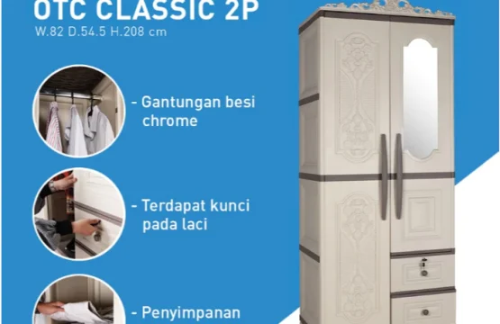 Lemari Pakaian Plastik-(OTC CLASSIC 2P)