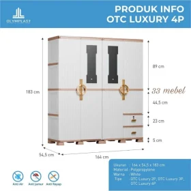 Lemari Pakain Plastik-OTC LUXURY 4P
