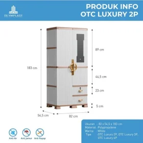 Lemari Pakain Plastik-(Olymplast OTC LUXURY 2P) :