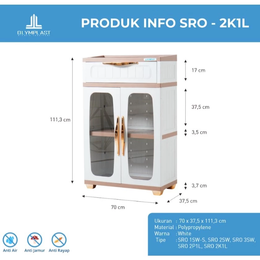 OLC 2K1L (putih/coklat)