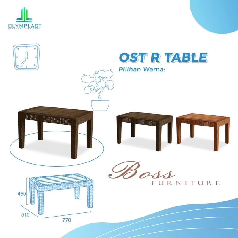 OST R plastik coklat muda/coklat tua