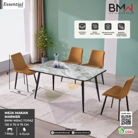 Meja Makan Marmer-(BMW-MB4C-TOPAZ)
