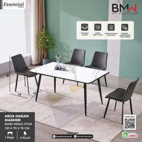 Meja Makan Marmer-(BMW-MB4C-STAR)
