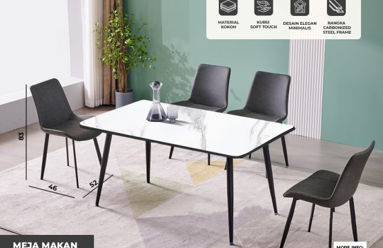 Meja Makan Marmer-(BMW-MB4C-STAR)