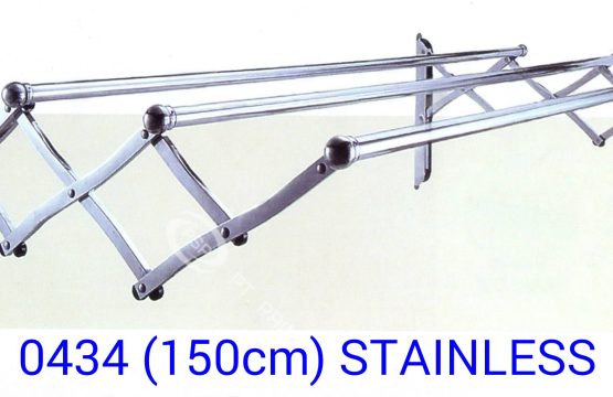 Jemuran Baju Dinding Lipat Stainless -0434 KMN