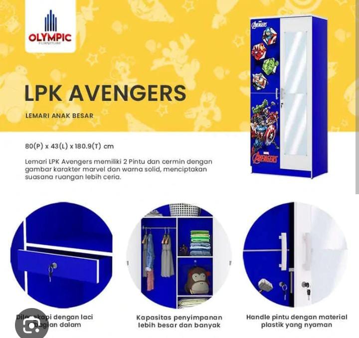 Lemari Pakaian Anak / Lemari Baju Anak LPK AVENGERS