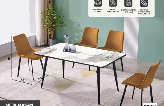 Meja Makan Marmer-(BMW-MB4C-JADE)