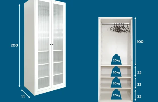 Lemari Pakaian Besi 2 Pintu - OSW WIMBLEDON 2P TK