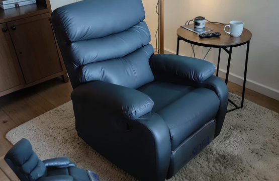 Kursih Reclining Chair - CS616.#01 Black (Recliner)