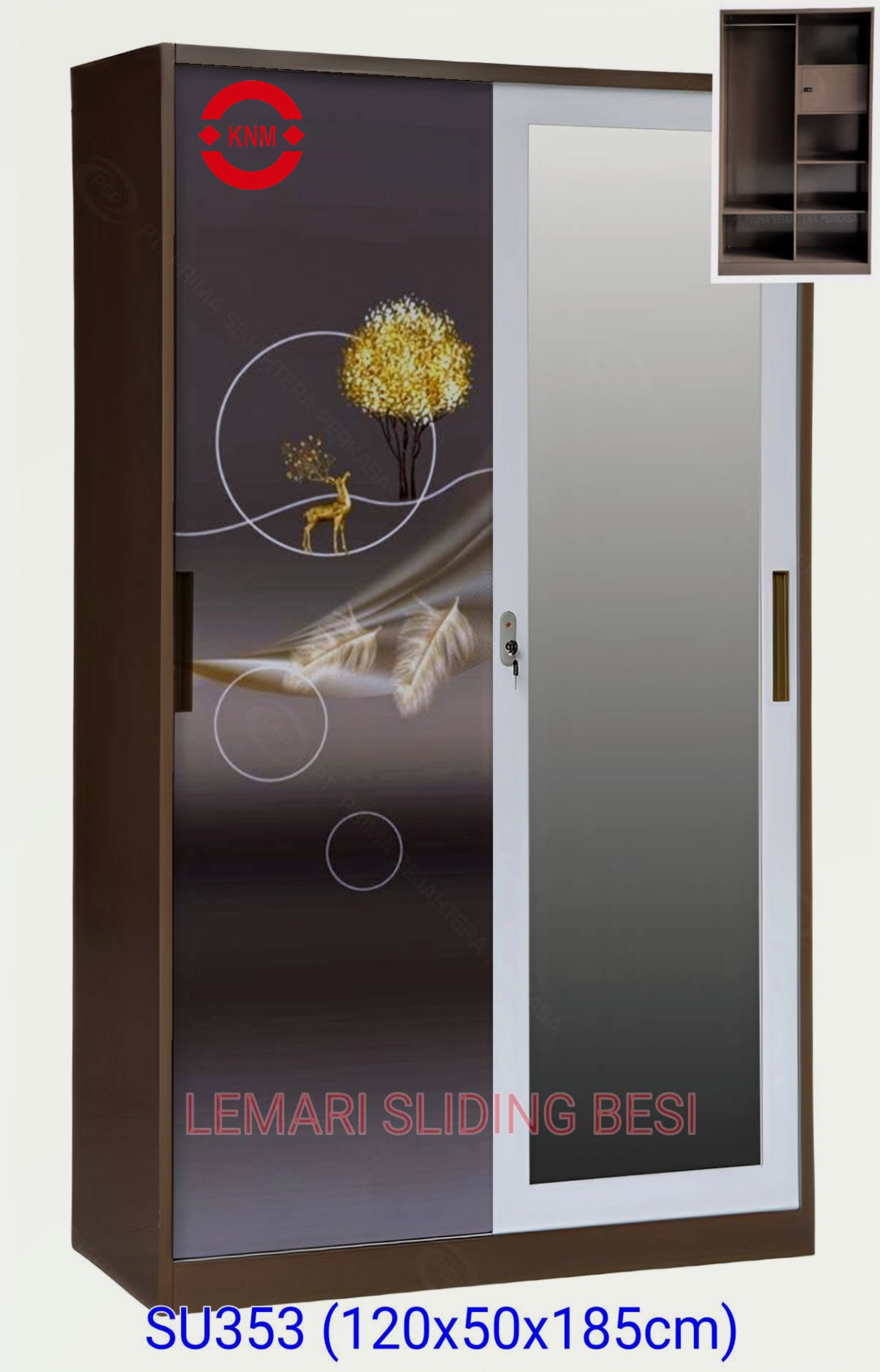 Lemari Pakain Besi Sliding - SU353