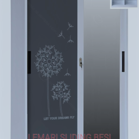 Lemari Pakain Besi Sliding - SU676