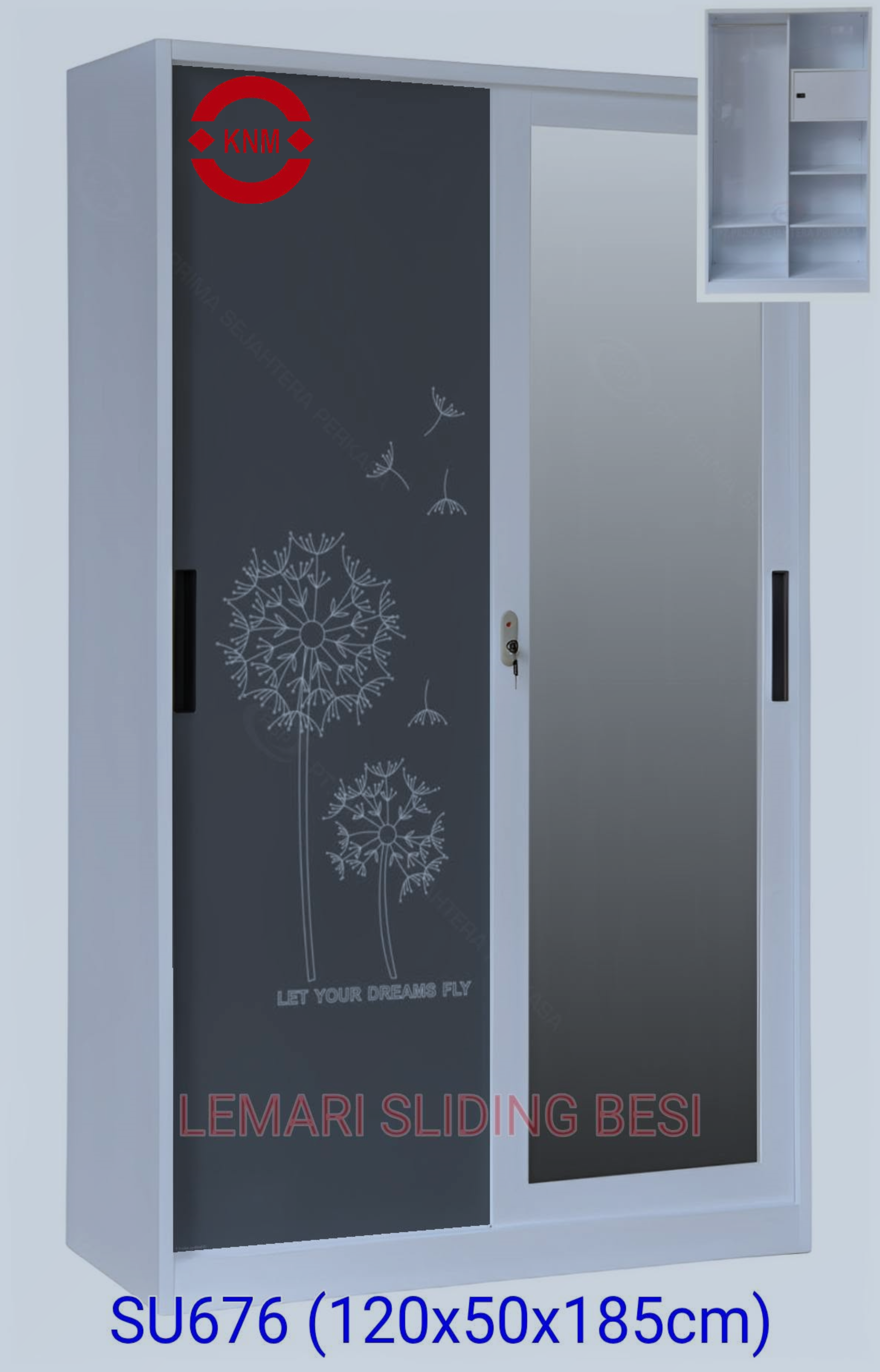 Lemari Pakain Besi Sliding - SU676