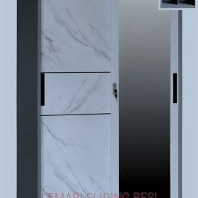 Lemari Pakain Besi Sliding - SU797
